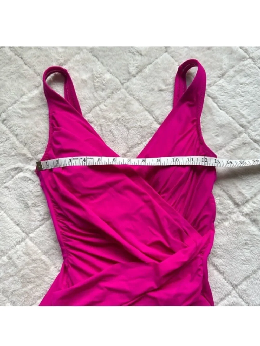 Gottex | Magenta Lattice Surplice One Piece Swimsuit | Size 12